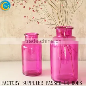 Stylish Colorful Glass Bottle Plant Vase or Moss Terrarium Clear Flower Vases Quality Choice thumbnail-1