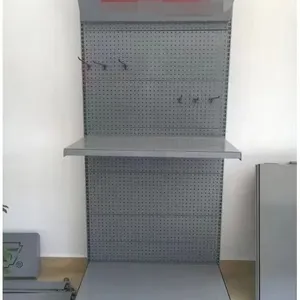 120x45cm Wall-Mounted Steel Tool Hanging Board Organizer Pegboard Panels Parts Storage Tool Display Shelf thumbnail-5