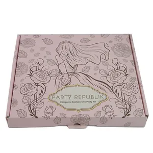 Pink Shipping Cardboard Carton Corrugated Beautiful Packaging Small Business Products Gift Mailer Boxes Delivery thumbnail-3