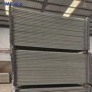 6 Feet Height Australia Temporary Galvanised Outdoor Fence Panels With Removable Concrete Base thumbnail-5
