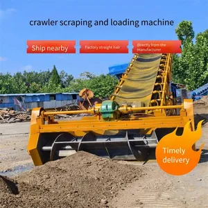 Steel Crawler Walking Material Scraper, Yellow Sand and Sandy Soil Stacker - Reclaimer Conveyor, Crawler Chassis Type Slag Scraper thumbnail-5