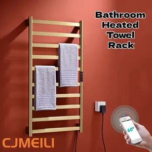 Bathroom Electric Heated Towel Rack, Towel Warmer for Bathroom, Wall Mounted Stainless Steel,5 Colours thumbnail-1
