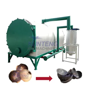 Horizontal Coconut Shell Rice Husk Dry Distillation Carbonization Furnace Wood Lychee Wood Poplar Carbonization Machine EPC thumbnail-1