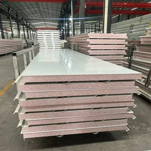 Low Price PU Insulated Sandwich Panel Prefab House Wall Board thumbnail-2