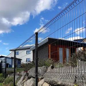 Black PVC 3D Bending Welded Fence Easy Assemble Home Garden Perimeter Mesh Panel thumbnail-3