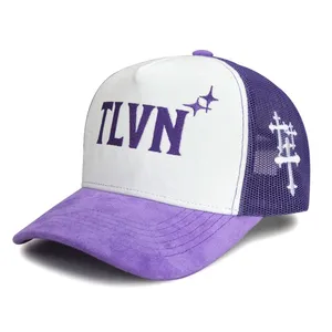 Wholesale Two-Tone Mesh Trucker Caps Custom Embroidery Logo Fashion Sports Trucker Hats Supplier thumbnail-4
