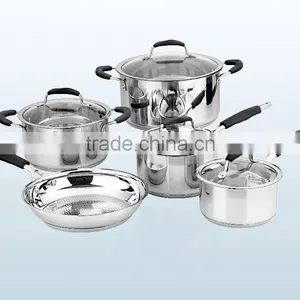 9pcs Staimless Steel Cookware Set thumbnail-1
