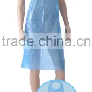 Disposable Plastic Apron PE Material Blue Color thumbnail-1