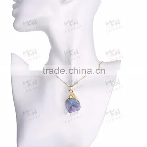 Fashion Single Stone Pendant Necklace Women, Beautiful One Stone Pendant thumbnail-2