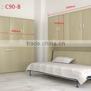 Saving Hidden Wall Bed,folding Wall Bed,wall Bed With Cabinet(SZ-WBA90-C ) thumbnail-4
