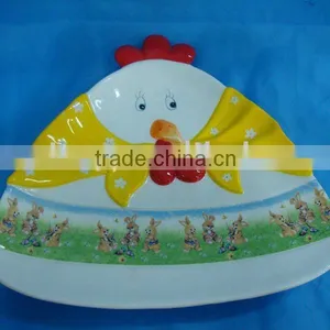 New Ceramic Chicken Shaped Plate thumbnail-1