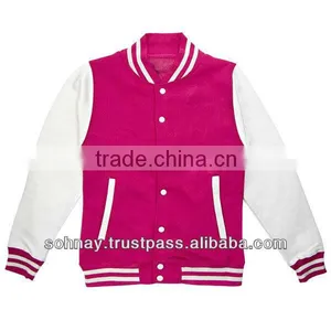 Pink Varsity College Jacket for Women thumbnail-1