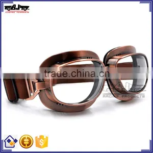 BJ-GT-013 Copper Frame Googles Clear Lens Motorcycle Glasses Wholesale Motocross Googles for Harley thumbnail-5