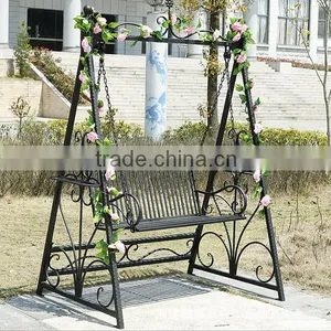Antique Metal Long Swing Hanging Chair for Indoor Outdoor Decoration thumbnail-5