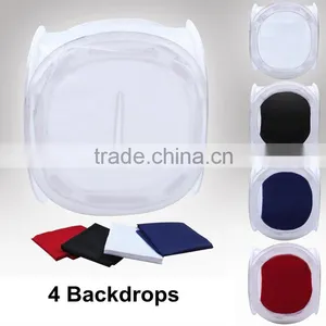 Flexible 80*80CM Photo Studio Shooting Tent Light Softbox Cube Box Kit + 4 Backdrops Quality Choice thumbnail-2