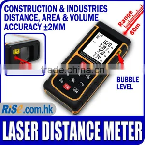 Area Volume Measurer Range Finder Accuracy 2mm 80m/262ft Laser Distance Meter thumbnail-1