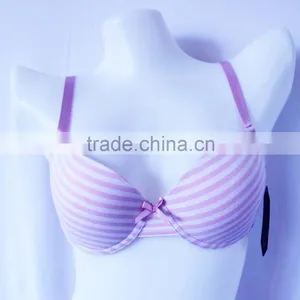 Huoyuan Factory Stripe Printed Bra Lovely Ladies New Model Bra thumbnail-2