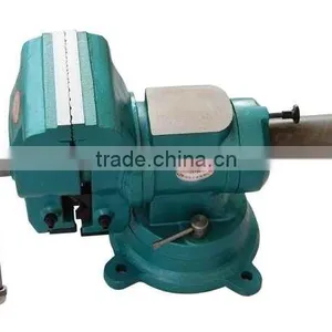 Light Duty Cast Iron Bench Vise Fixed Base With Anvil thumbnail-5