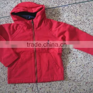 Baby Clothes Child Red Jacket Windbreaker Jacket With Hood thumbnail-1