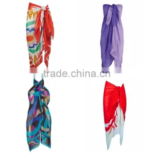 Fashionable Beach Pareo Sarong in 100% Polyester - With Audited Factory thumbnail-1