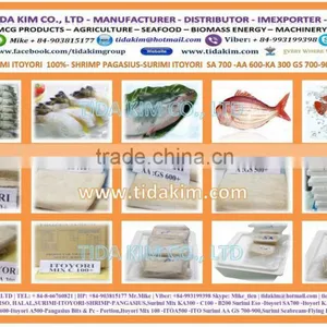 100% ITOYORI SURIMI- SHRIMP - PANGASIUS Mix KA300 AA 400 GS 600 700 TIDA KIM VIETNAM EXPORTER thumbnail-1