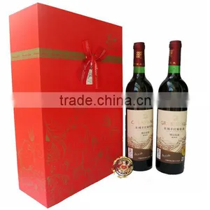 Fashion Red Hot Stamping Customized Wine Box Paper Gift Box Wholesaler thumbnail-1