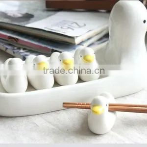 Cute Duck Spoon Rack ,Ceramic Duckling Spoon Rests ,Chopsticks Spoon Storage thumbnail-1