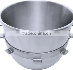 Commercial Kitchen Use Stainless Steel Round Mixing Bowl With Handle for Food Machine, Knead Dough and Egg Stirring thumbnail-4