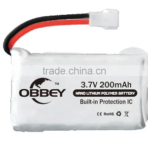 3.7V 200mAh Mini RC Lipo Battery for Quadcopter thumbnail-2