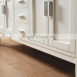 Double Sinks Solid Wood Bathroom Vanity With 18mm Marble thumbnail-2