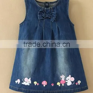 2015 LATEST DESIGN School Girl Cotton Jeans Skirt thumbnail-1