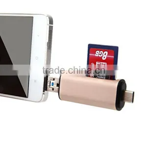3-in-1 USB-A / Micro USB / Type-C Port TF SD Card Reader Support OTG Card Reader thumbnail-3