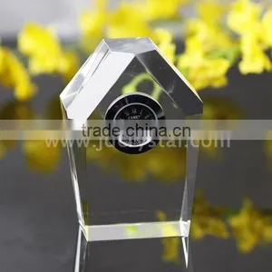 Small House Shaped Crystal Desk Clock From China thumbnail-1