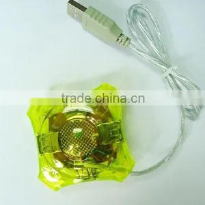 Transparent Plum Design USB 4 Ports Usb 2.0 Hub for Promotions Business Gifts thumbnail-3