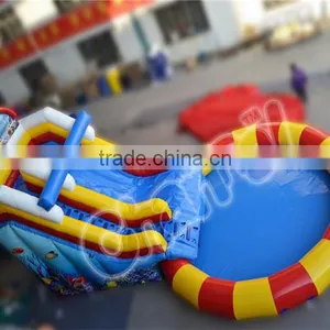 2016 Popular Inflatable Swimming Pool Rental Trampoline With Slide thumbnail-1