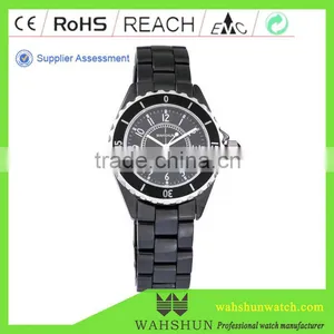Elegance Mens Black Ceramic Watch With Ceramic Watches Parts thumbnail-1