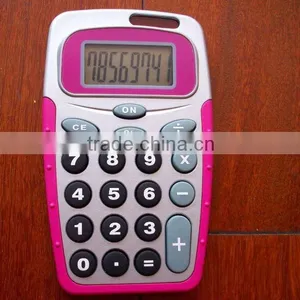 NEW DESIGN DUAL POWER COLOR MINI POCKET HAND-HELD CALCULATOR thumbnail-1