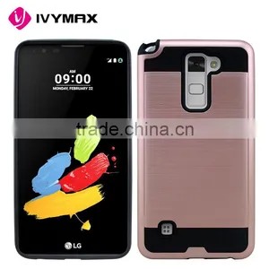 Mobile Phone Case Manufacture Aliminium Textured Grip Back Covers for LG Ls775/ g Stylus 2 thumbnail-4