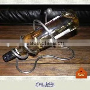Single Animal Bottle Metal Swirl Wine Holder thumbnail-1