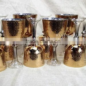 One Set Pure Gold Design Quartz Crystal Singing Grail Bowl With Carved thumbnail-2