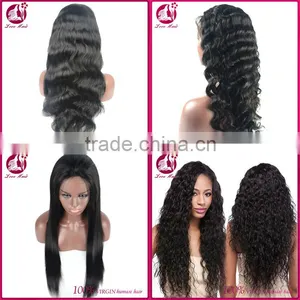 Natural Looking Virgin Brazilian Hair Lace Front Wig 100% Human Hair Full Lace Wig With Baby Hair thumbnail-1