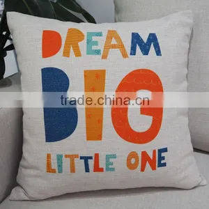 Custom Cartoon Design Printed Cushion Cover 18inch Square Linen/cotton Pillow Case thumbnail-1