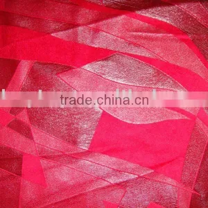 Warp Foil Printed Suede Curtain Upholstery Fabric thumbnail-1