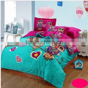Nantong Supplier Owl Bedding Set , 3d Bedding Sets Comforter/duvet/quilt Cover Bed Sheet thumbnail-1
