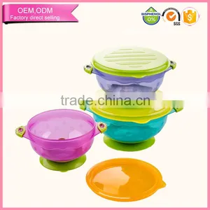 China Manufacture Colorful Non-toxic pp Baby Feeding Bowl Child Suction Dinner Bowl thumbnail-1