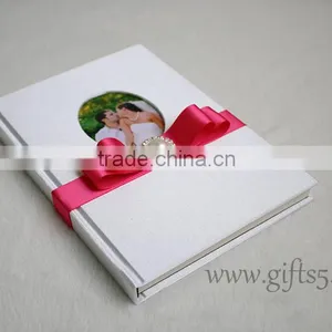 Custom Handmade Wholesale Wedding Guest Books With Silk Hardcover thumbnail-4