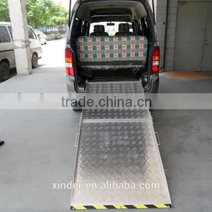 BMWR-2 Folding Platform Aluminum Manual Wheelchair Ramp for Van thumbnail-1
