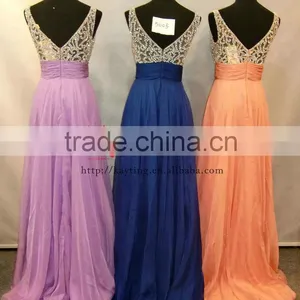 2014 Latest Design Sexy Shoulder v- Neck Prom Dress thumbnail-6