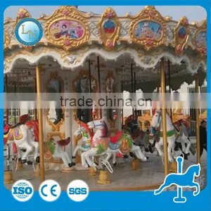 Theme Park Luxury Kiddie Amusement Carousel Horses Ride for Sale thumbnail-3