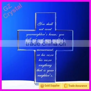 Fancy Wholesale Cheap Crystal Glass Cross thumbnail-1